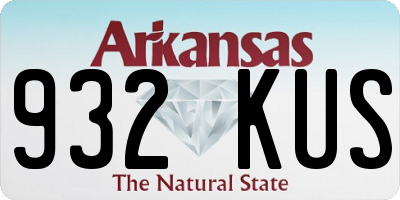 AR license plate 932KUS