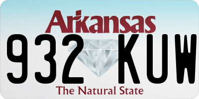AR license plate 932KUW