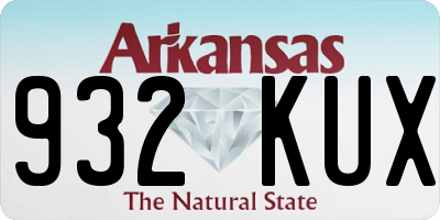 AR license plate 932KUX