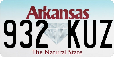 AR license plate 932KUZ