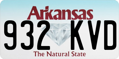 AR license plate 932KVD