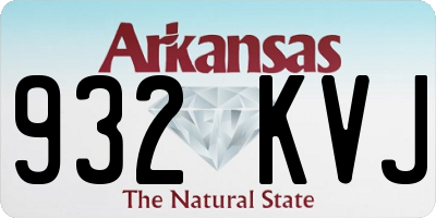 AR license plate 932KVJ