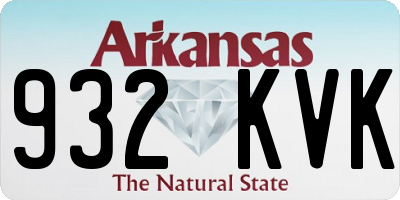 AR license plate 932KVK