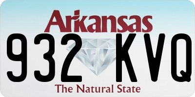 AR license plate 932KVQ