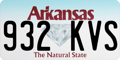AR license plate 932KVS