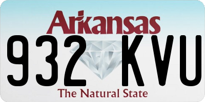 AR license plate 932KVU