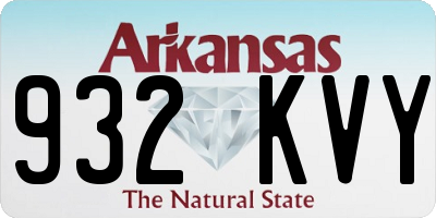 AR license plate 932KVY