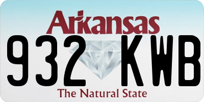 AR license plate 932KWB