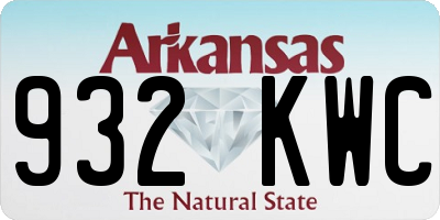 AR license plate 932KWC