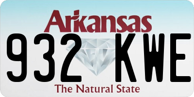 AR license plate 932KWE