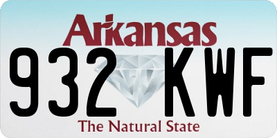 AR license plate 932KWF