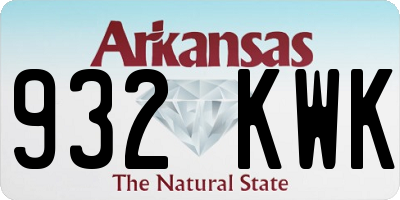 AR license plate 932KWK