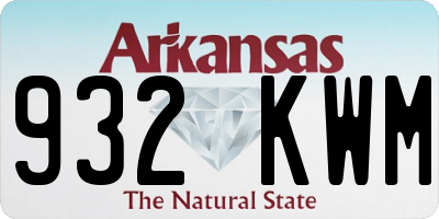 AR license plate 932KWM