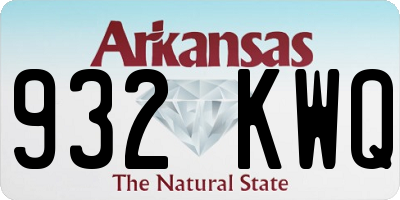 AR license plate 932KWQ