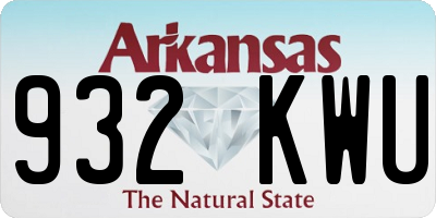 AR license plate 932KWU