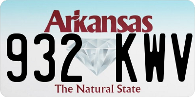 AR license plate 932KWV