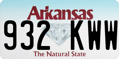 AR license plate 932KWW