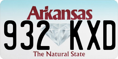 AR license plate 932KXD