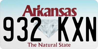 AR license plate 932KXN