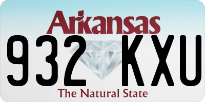 AR license plate 932KXU