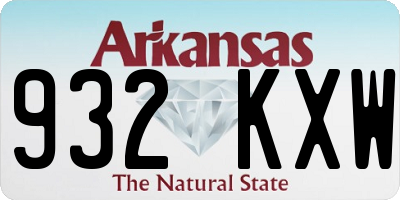 AR license plate 932KXW
