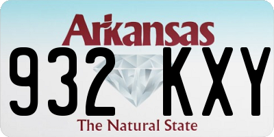 AR license plate 932KXY