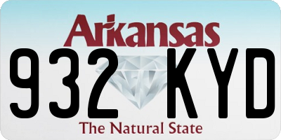 AR license plate 932KYD