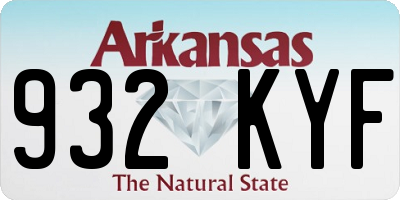 AR license plate 932KYF