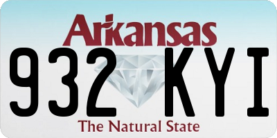 AR license plate 932KYI