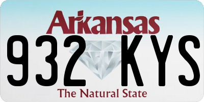 AR license plate 932KYS