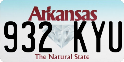 AR license plate 932KYU