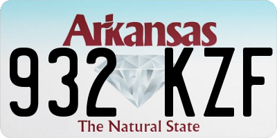 AR license plate 932KZF
