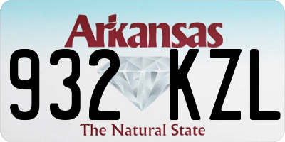 AR license plate 932KZL