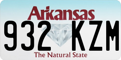 AR license plate 932KZM