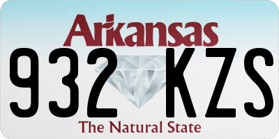 AR license plate 932KZS