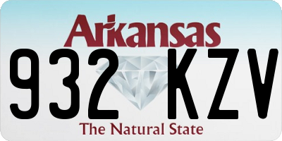 AR license plate 932KZV