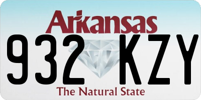 AR license plate 932KZY