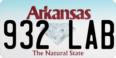 AR license plate 932LAB