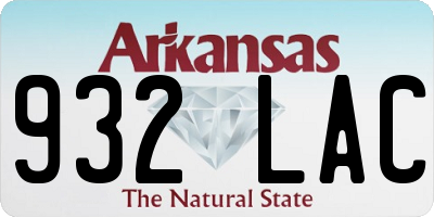 AR license plate 932LAC