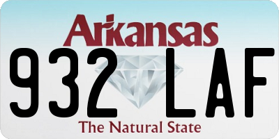 AR license plate 932LAF
