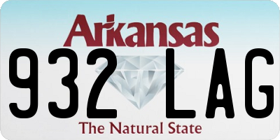 AR license plate 932LAG