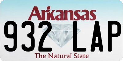 AR license plate 932LAP