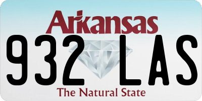 AR license plate 932LAS