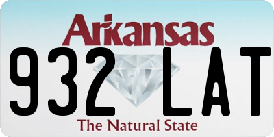 AR license plate 932LAT