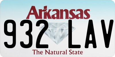 AR license plate 932LAV