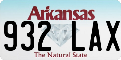 AR license plate 932LAX