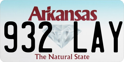 AR license plate 932LAY