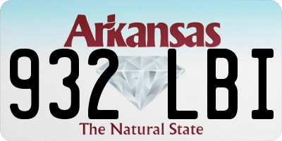 AR license plate 932LBI