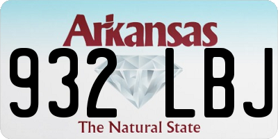 AR license plate 932LBJ