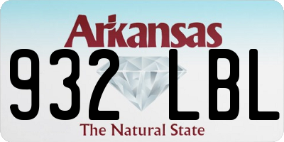 AR license plate 932LBL